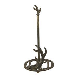 Cast Iron Antler Paper Towel Holder Countertop Deer Cabin Theme Kitchen Decor